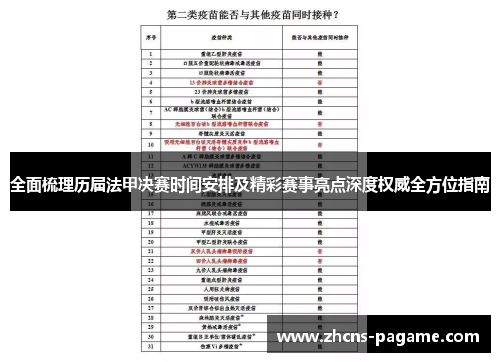 全面梳理历届法甲决赛时间安排及精彩赛事亮点深度权威全方位指南